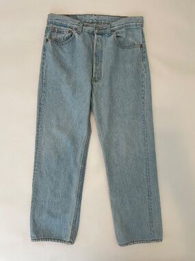 Vintage 90's Levi's 501 Blue Jeans, 34 x 34 Straight Leg Denim WPL 423 USA Made